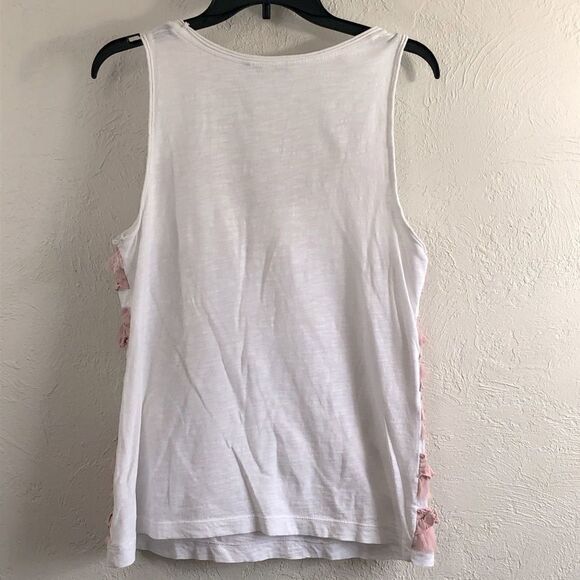 BANANA REPUBLIC-LACE COVERED FRONT SLESS TOP - B5 - Picture 8 of 12